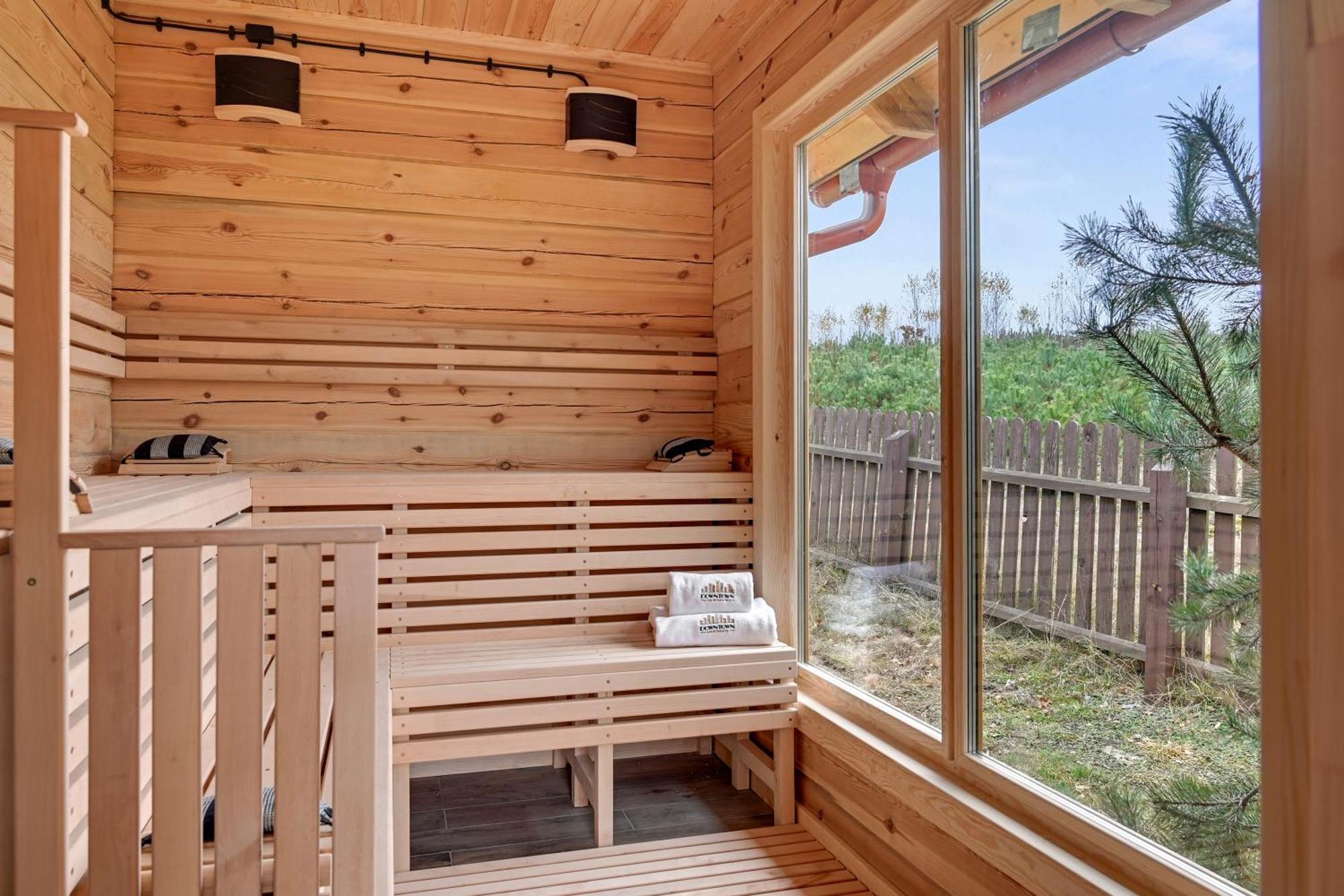 Lesny Dworek Sominy - Dom Z Sauna I Kominkiem Exterior foto